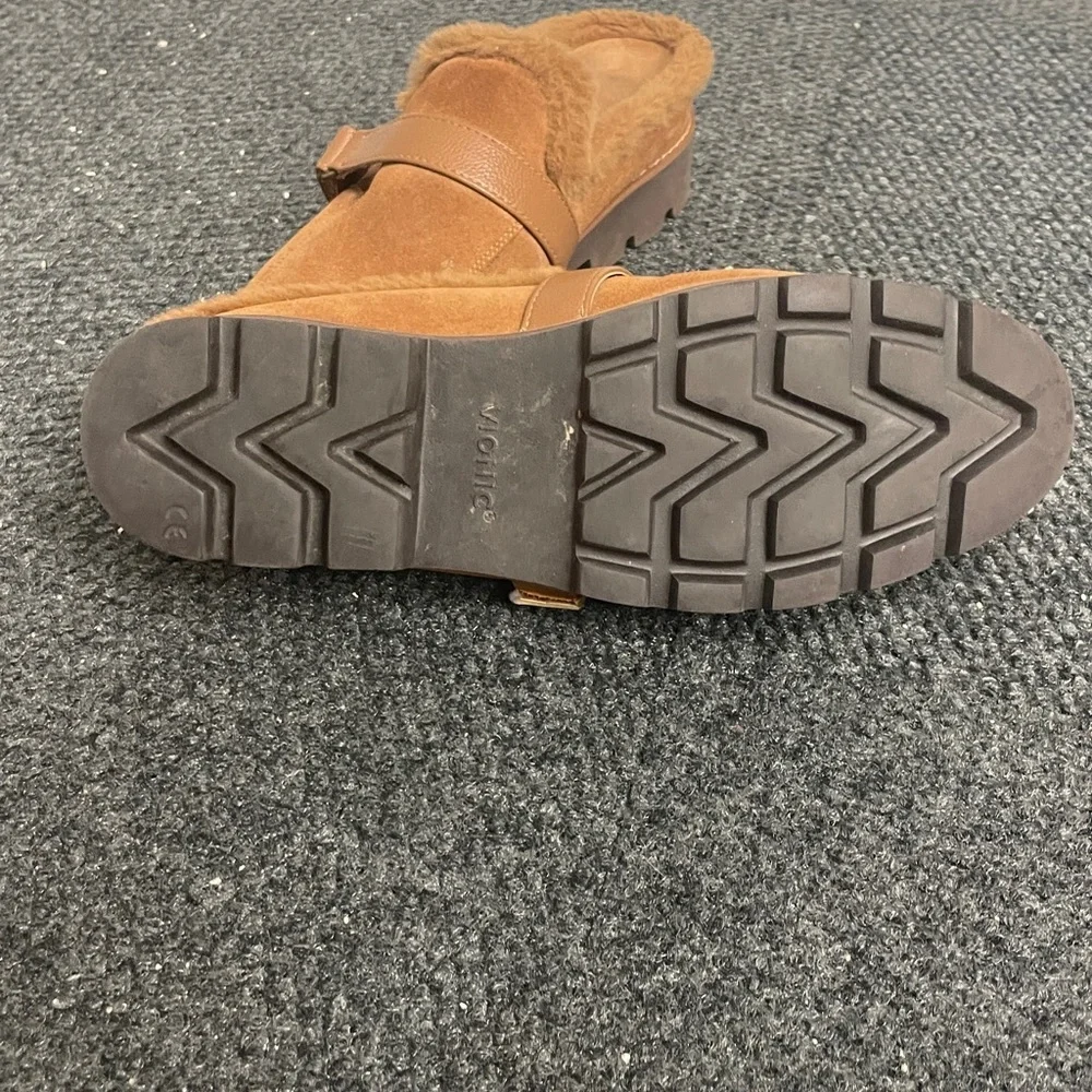 VIONIC Kailen Women's Shearling Lined Mule Tan Brown Size 9.5M - Picture 5 of 6